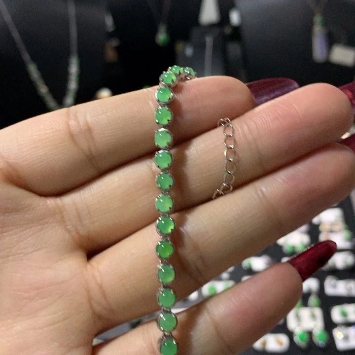 翡翠银S925镶嵌戒指