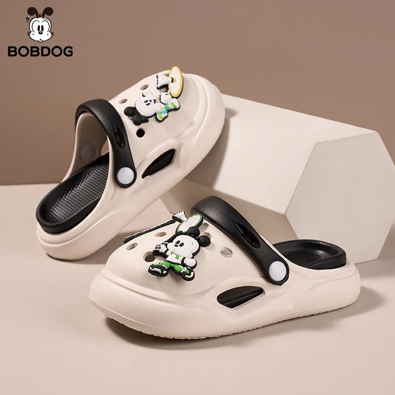 巴布豆儿童卡通洞洞鞋男童小女孩拖鞋夏季新款防滑软底室内沙滩鞋