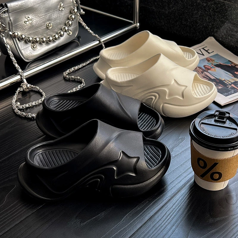 蚂蚁之恋 凉拖鞋女款2025新款爆款ins星星厚底增高拖鞋外穿夏软底