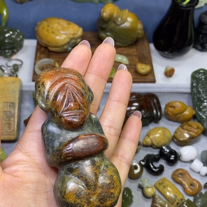 岫岩河磨玉（透闪石质玉）未镶嵌把件