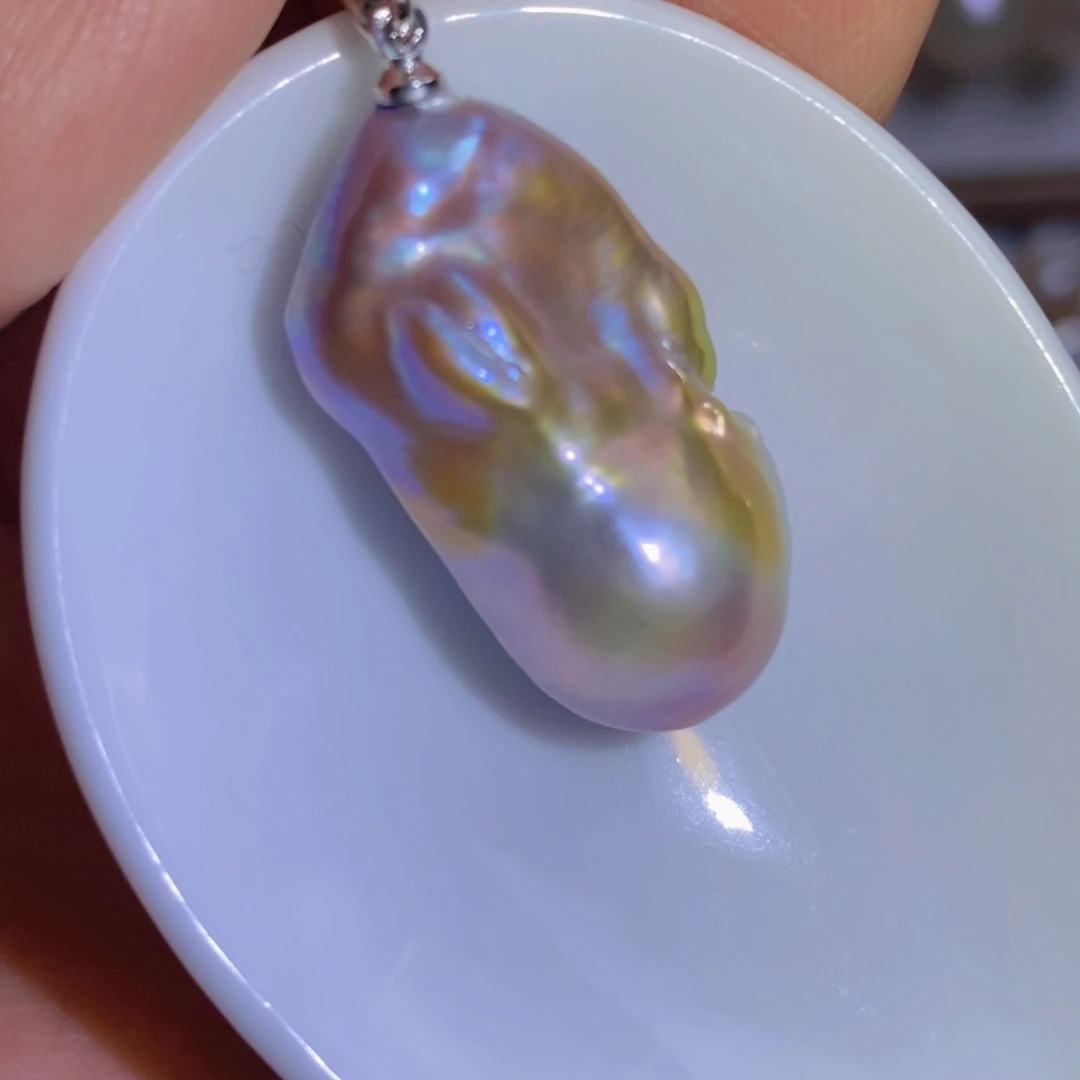 银S925镶嵌珍珠淡水珍珠