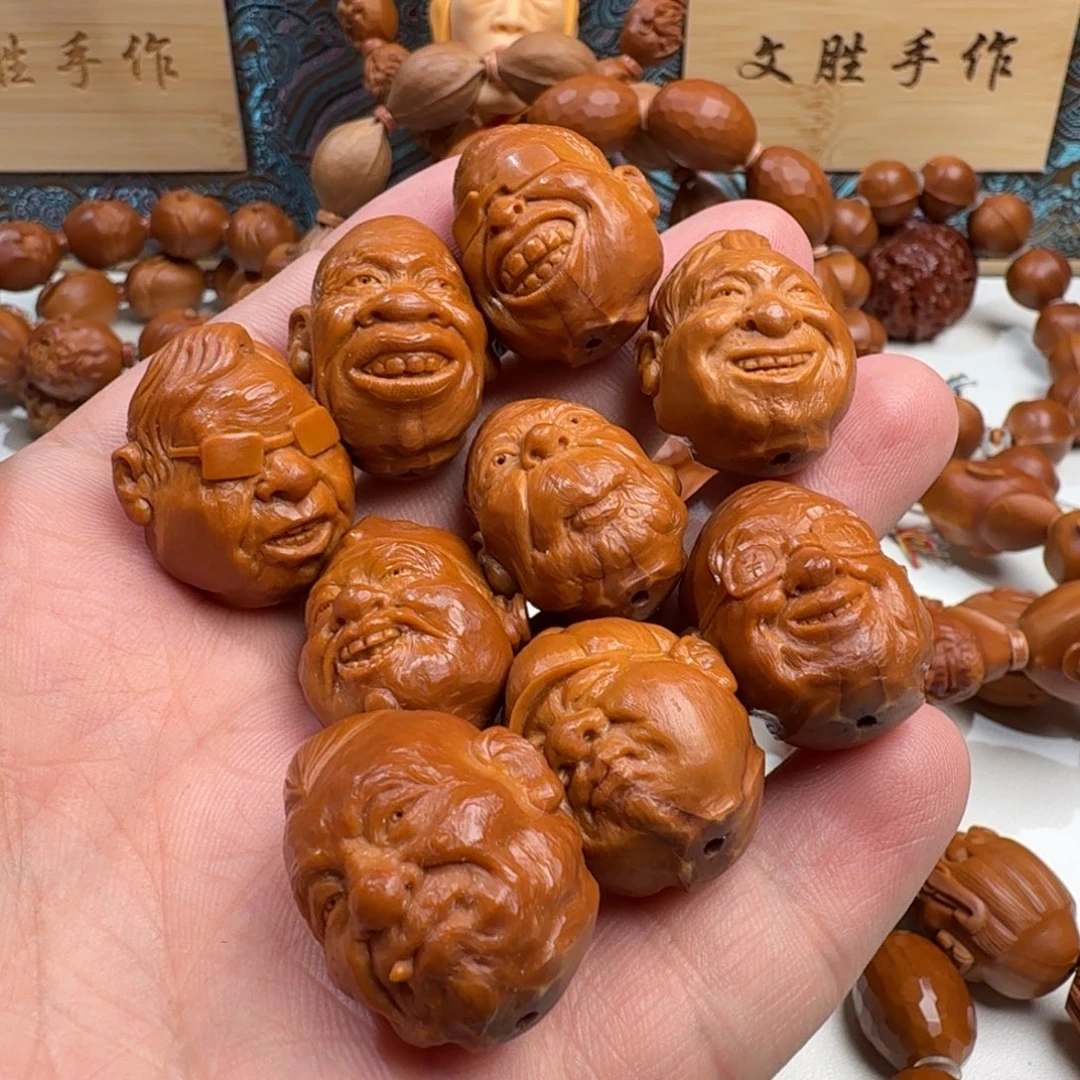 ₯***࿐手串/手链橄榄核橄榄核雕刻手串人生百态