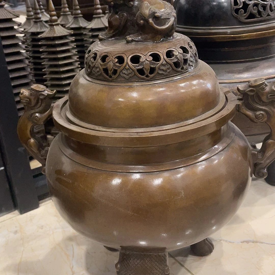 黄铜香炉熏香炉摆件