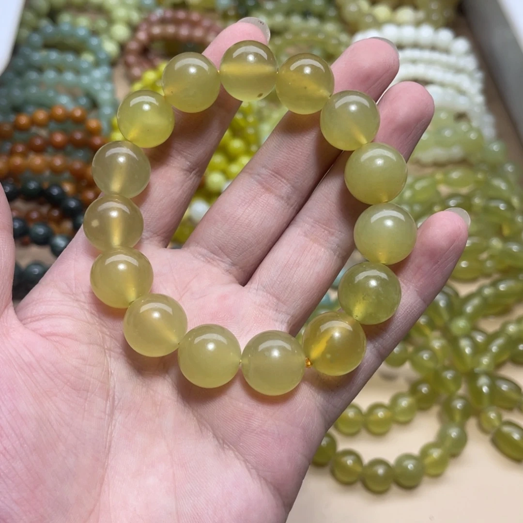 蛇纹石玉未镶嵌手链