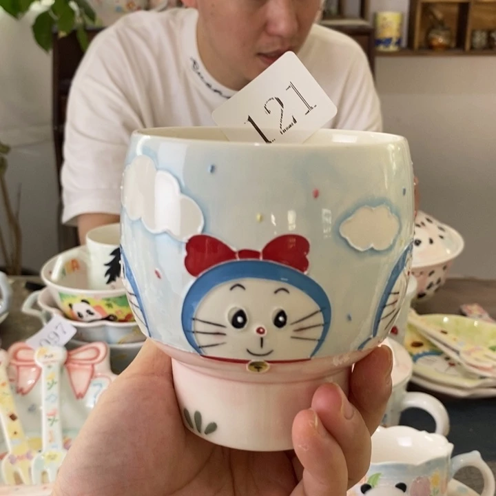 柒****瓷片景德镇釉下手绘