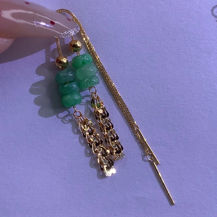 翡翠18K金镶嵌颈饰翡翠