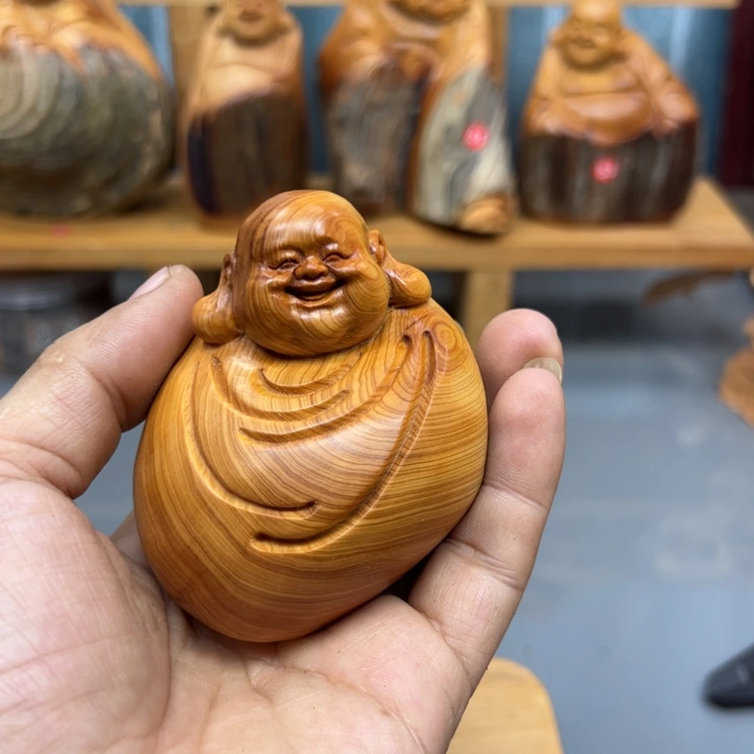 海***川木崖柏木摆件手把件