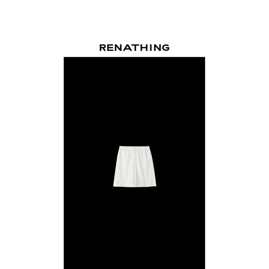 【RENATHING】肌理休闲棉质短裤