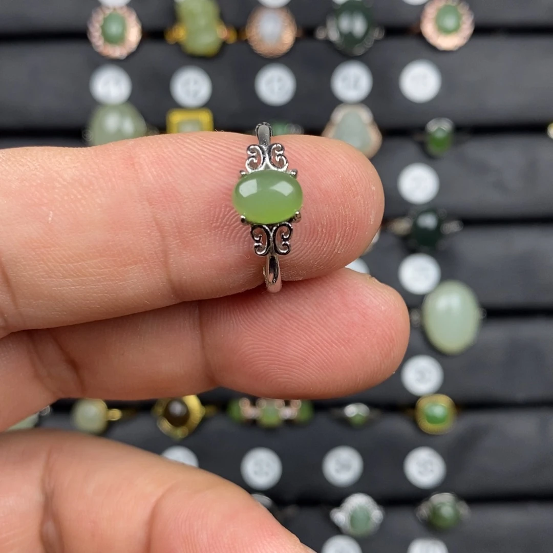 和田玉（碧玉）戒指合金