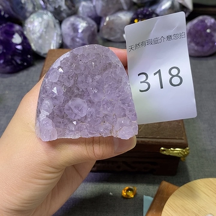 紫晶珠宝半成品未镶嵌