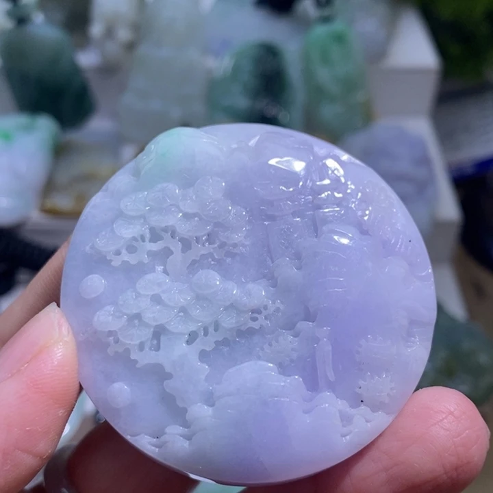 【闪购商品】颈饰未镶嵌翡翠山水