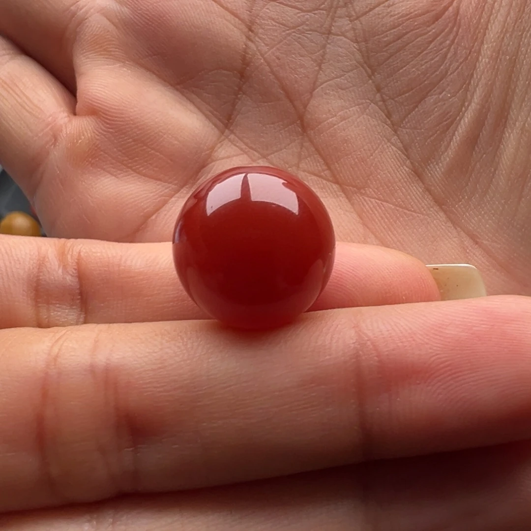 南红玛瑙未镶嵌圆珠15.7