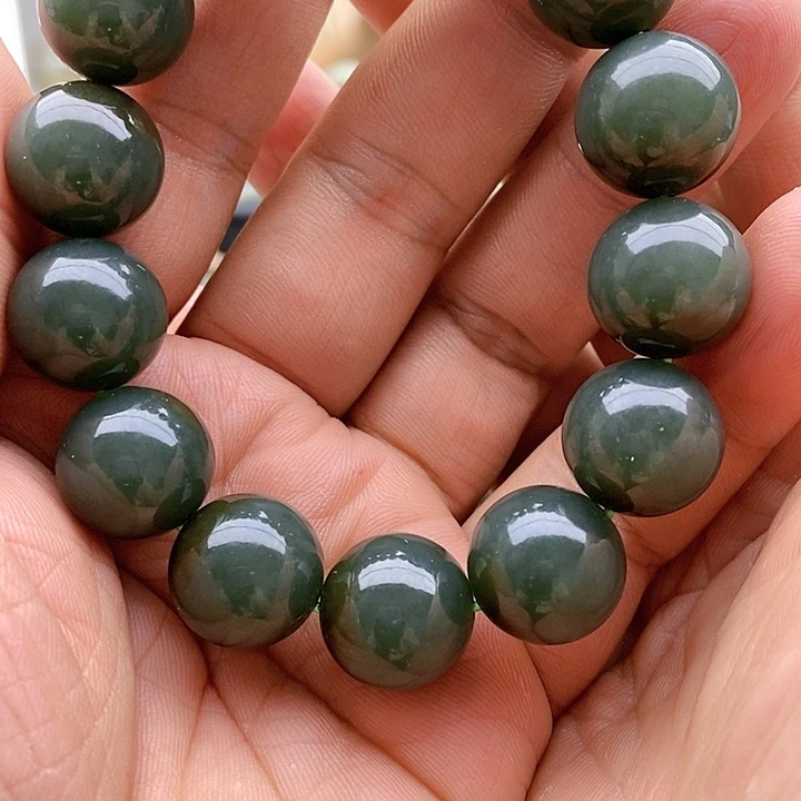 【闪购商品】手链未镶嵌和田玉金*子16且末蓝带糖