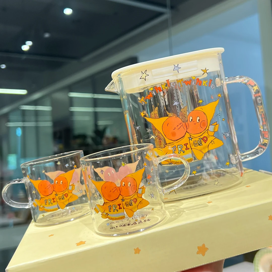 【ZY】星星人系列高硼硅玻璃茶壶可爱Friend星星人水壶水杯套装