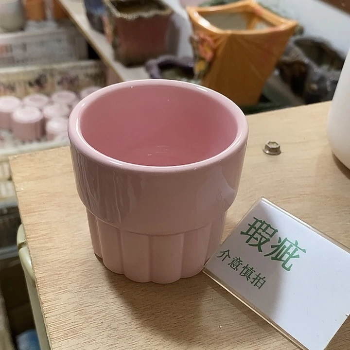 紫砂花盆瑕疵花盆有孔