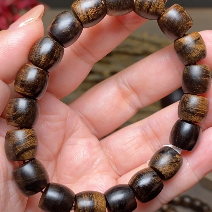 沉香手串越南芽庄紫棋帝王瘤疤1.0