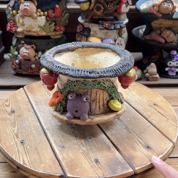 嘻哈多肉花盆百搭