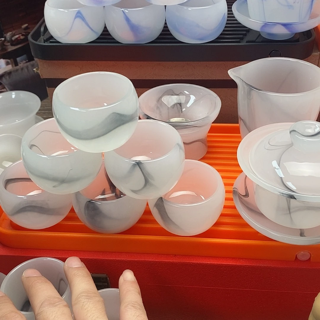 杯高端琉璃茶具一套 无礼盒