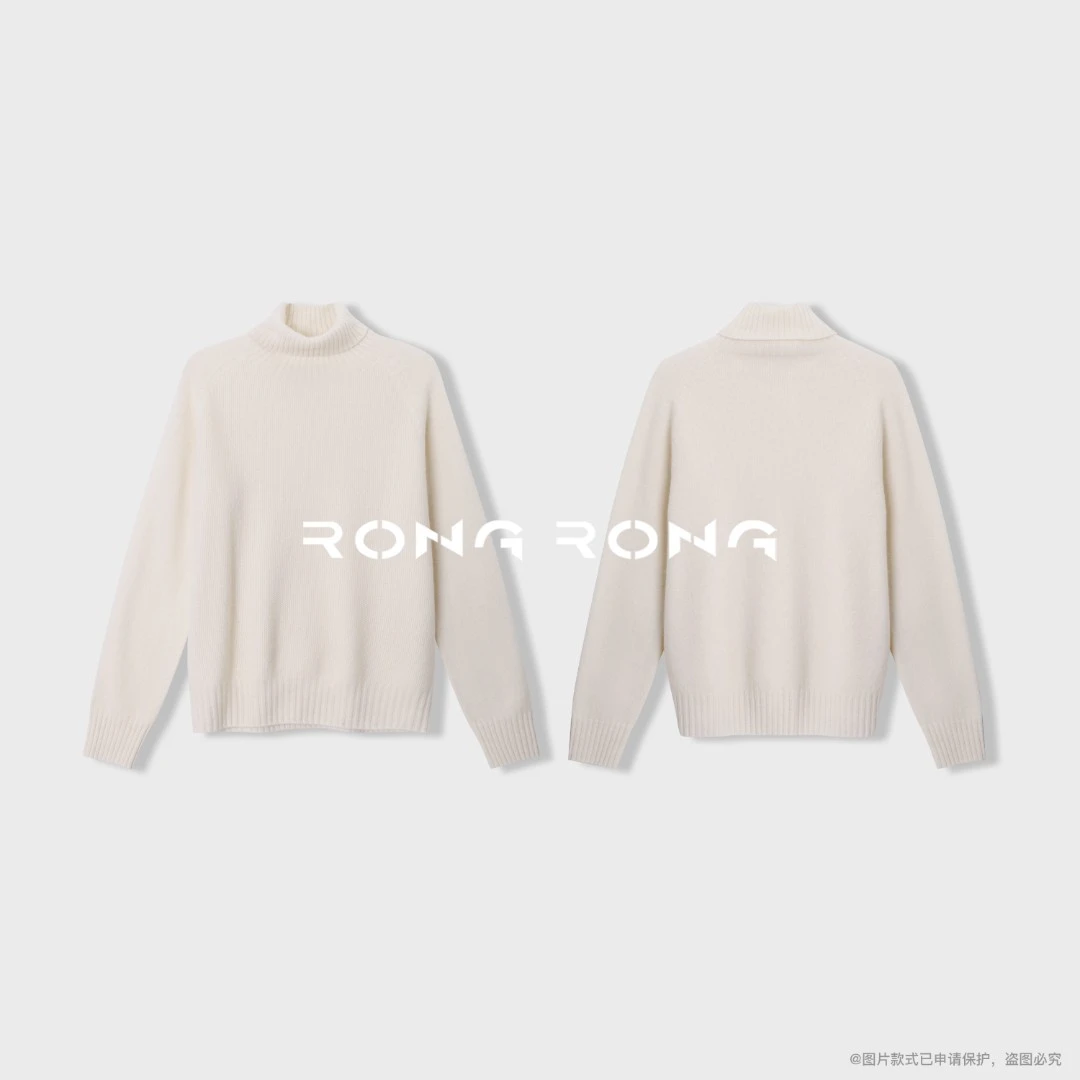 溶溶【双面神器】RONGRONG甄选美利奴绵羊毛牦牛绒混纺羊毛衫FN2503