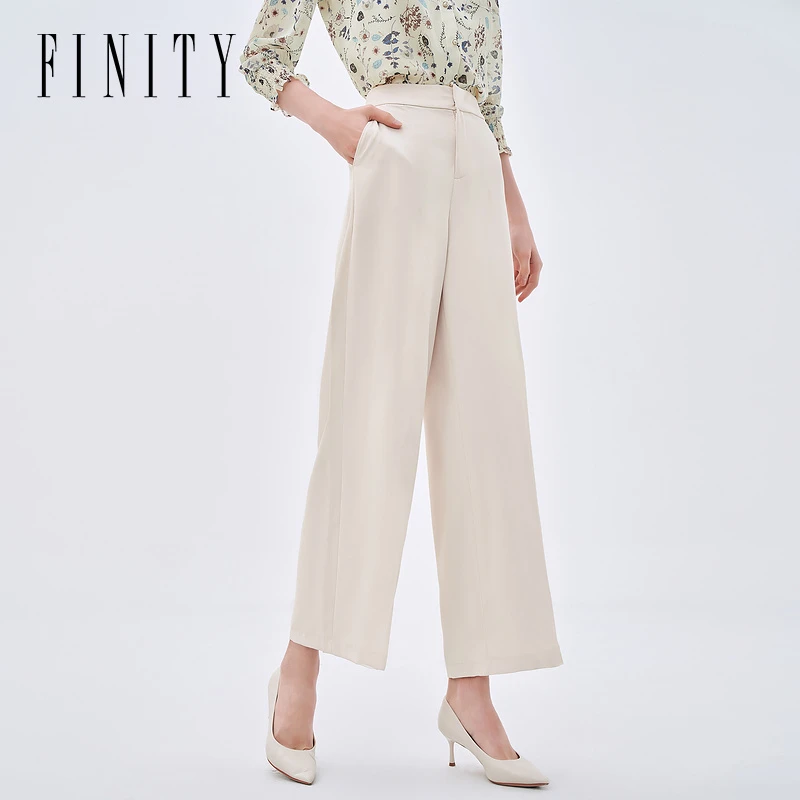 【专属】FINITY 洋气简约休闲裤高腰裤子女 F22V3A21K5