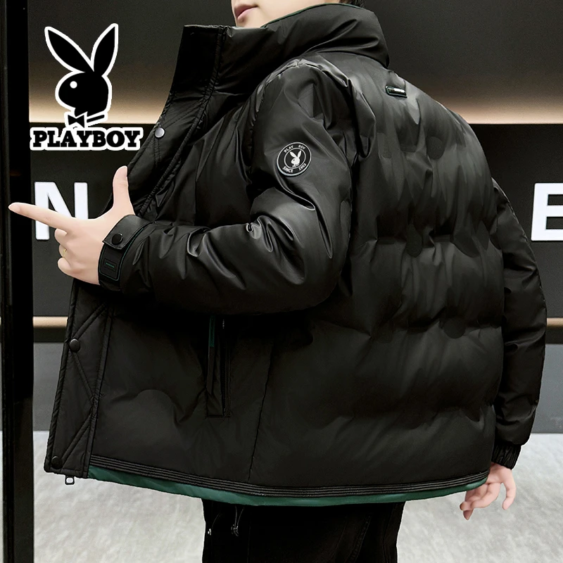 PLAYBOY/花花公子2025秋冬男士白鸭绒羽绒服潮流休闲保暖短款外套