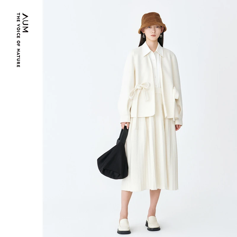 【平子精选】AUM/噢姆AUM/噢姆时尚纯色气质百搭设计感休闲外套