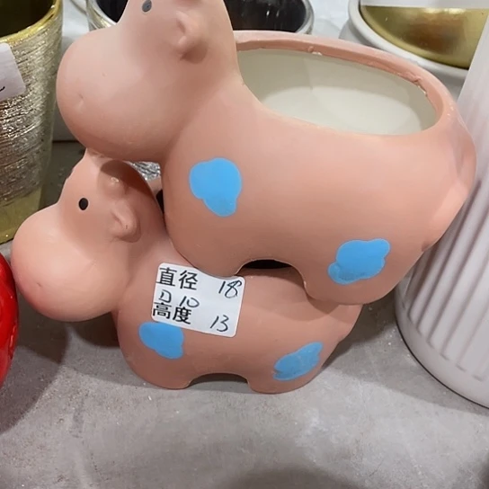 多肉绿植陶瓷花盆9.9包邮，有孔