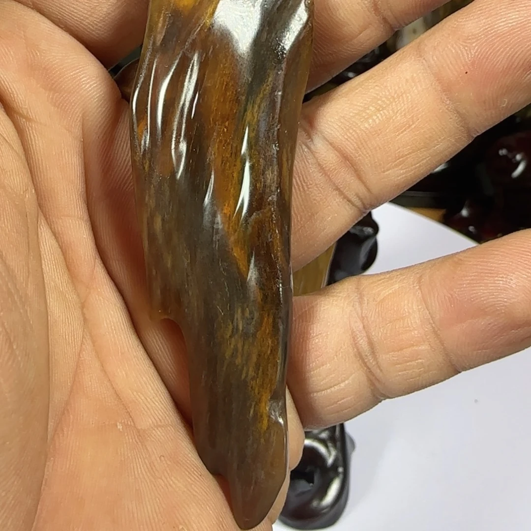 硅化玉未镶嵌手把