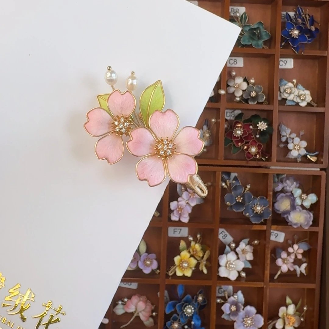 无铁合金非遗绒花樱花