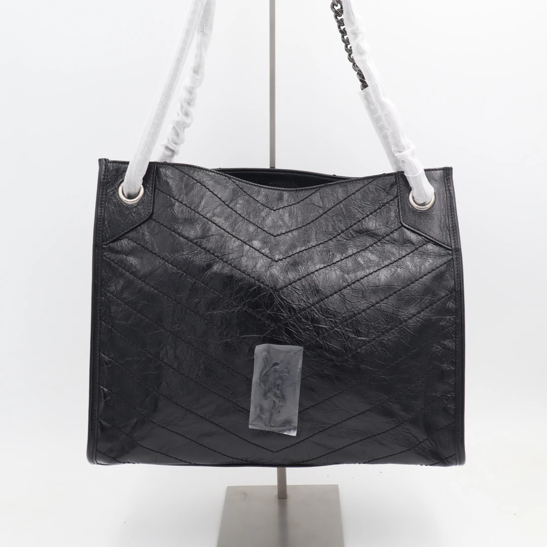 99新 YSL/圣罗兰 【晶晶专属】 niki托特油蜡皮黑色/97新/JM7909