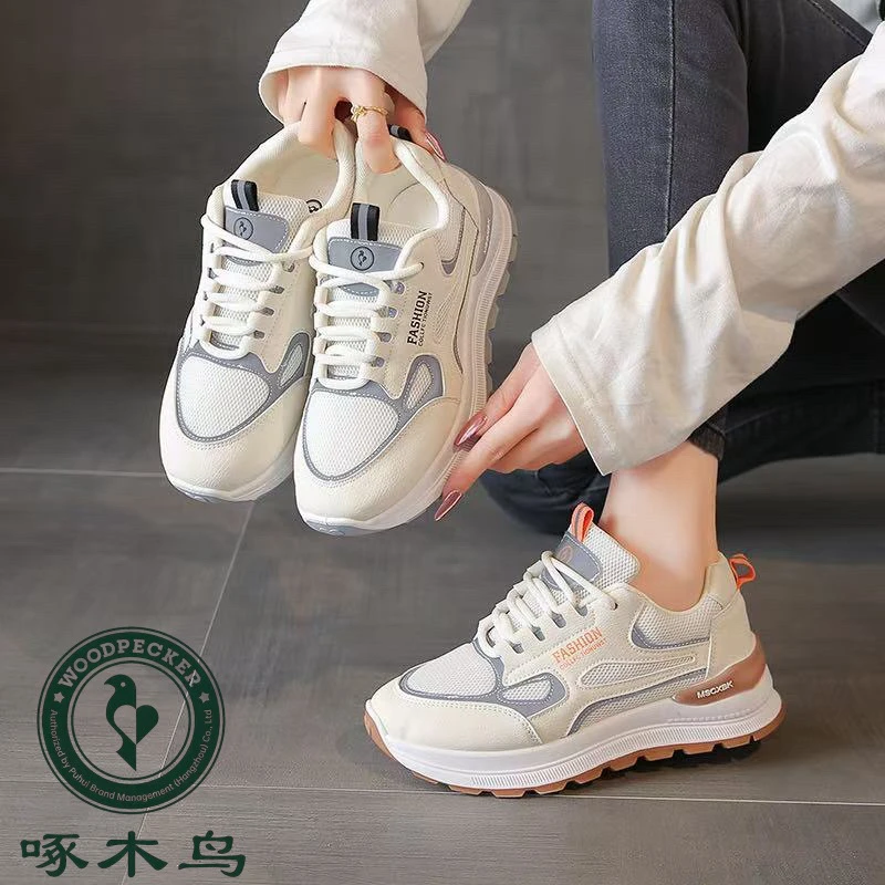 啄木鸟秋季2025老爹鞋女新款时尚透气网鞋休闲运动鞋时尚洋气202