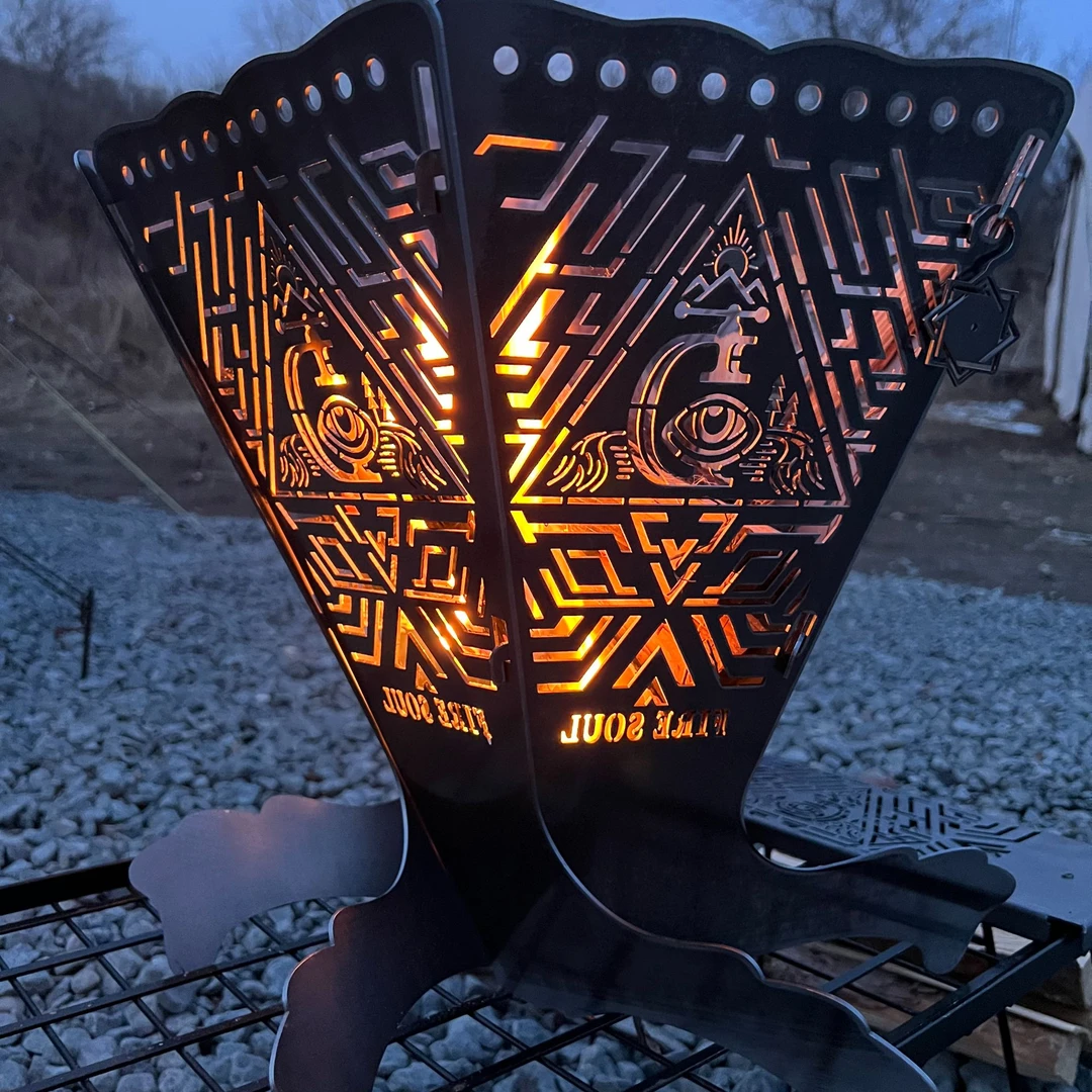 范途刻斯X系-莲焰六合折叠焚火台户外露营取暖炉桌子户外折叠