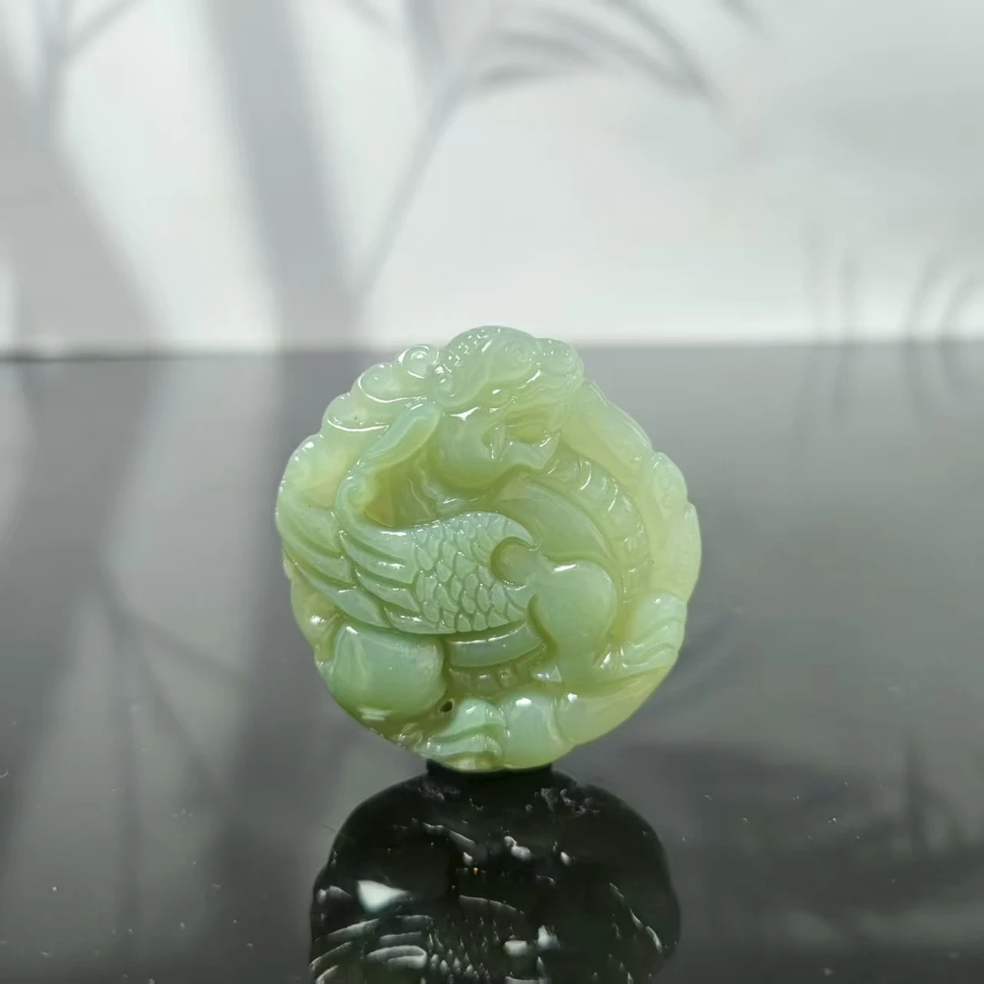 X和田玉飞天貔貅吊坠0225