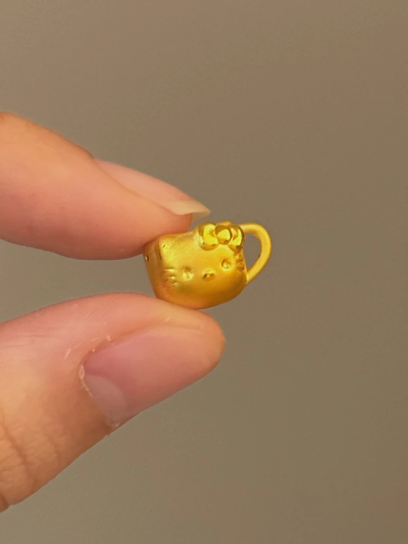 贝贝黄金 足金999 kt杯子 素金 吊坠 102