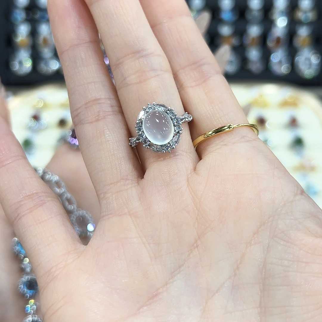 水晶金色拖不保色介意慎拍银托不掉色银S925镶嵌菜*籽