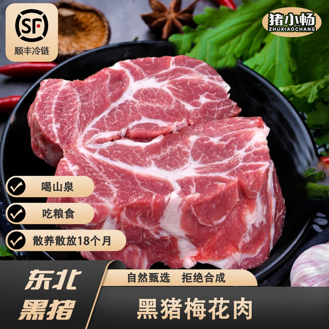 猪小畅东北黑猪梅花