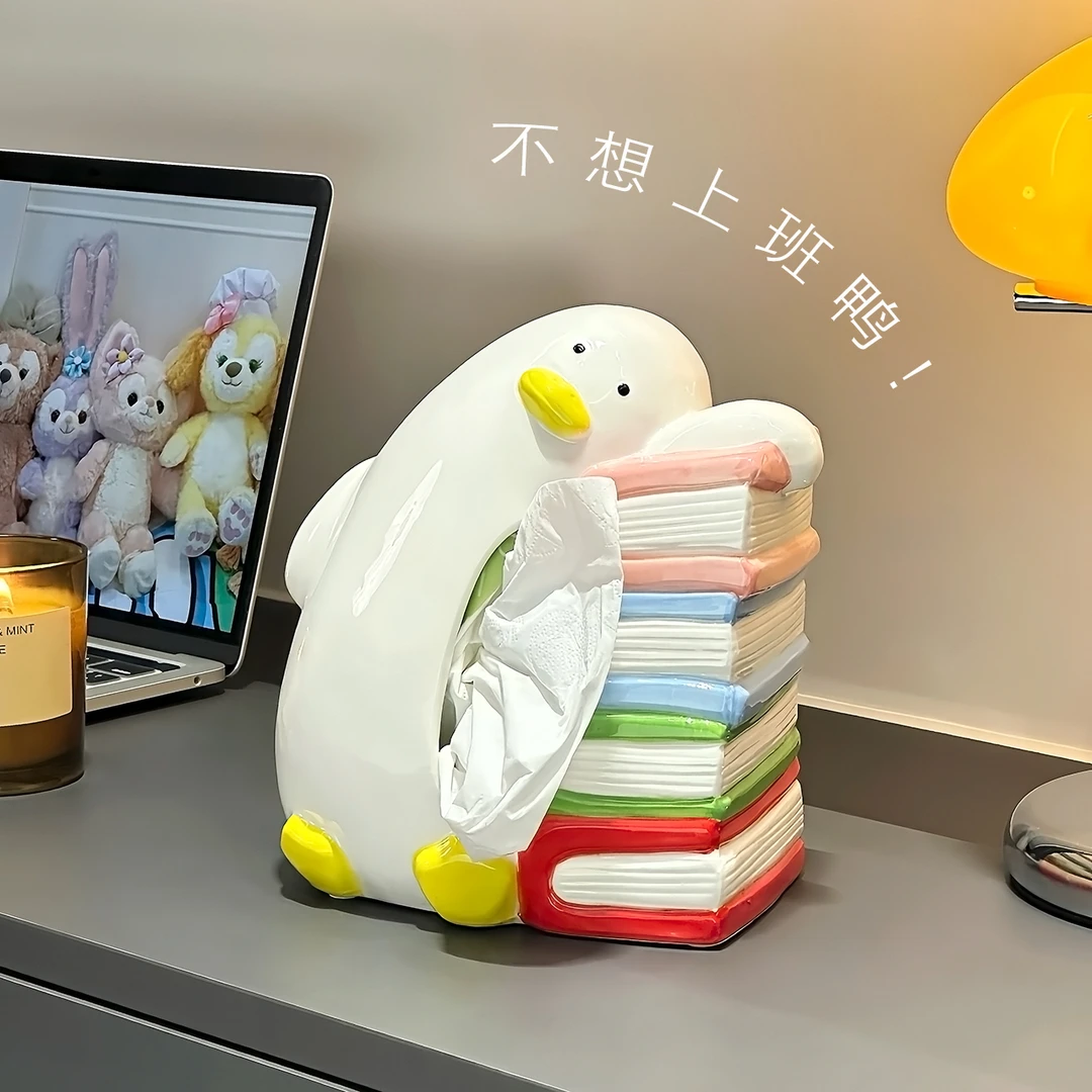 创意可爱陶瓷纸巾盒卡通简约装饰纸巾盒家用餐厅纸巾盒办公纸巾盒