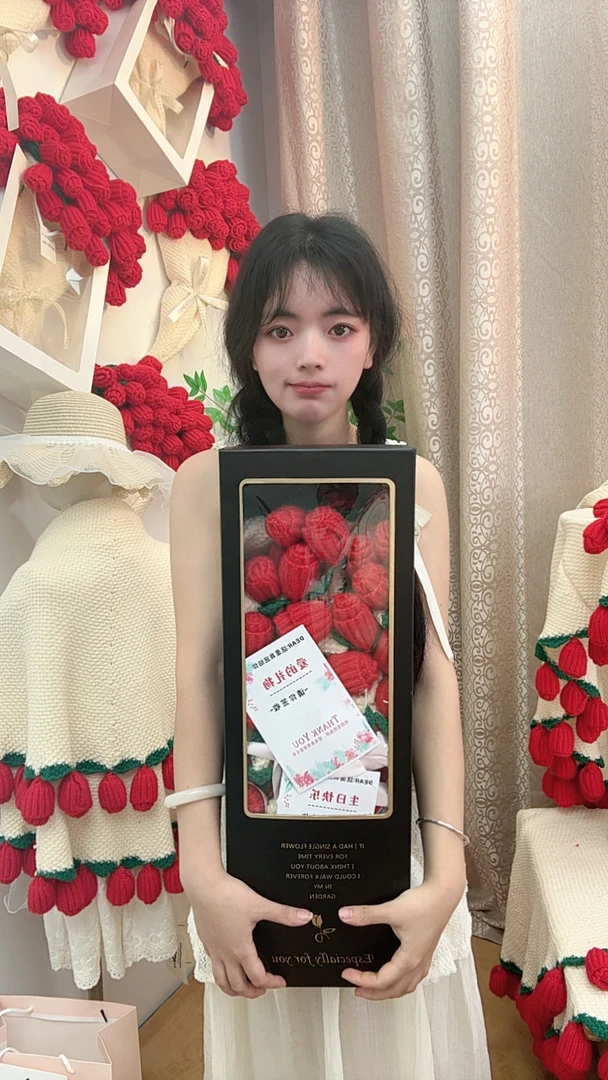 【高端礼盒】送情人送同事送领导礼物手工编织送礼物花束毛毯