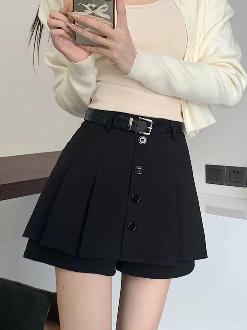 【2901】依#时尚百搭高腰裤裙【配皮带】