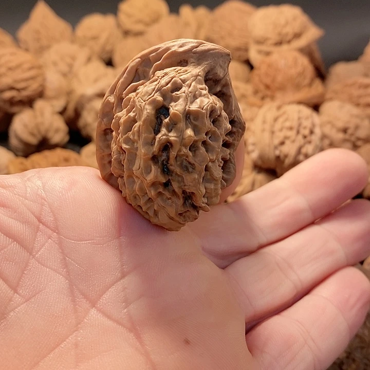 把件文玩核桃官帽半壁