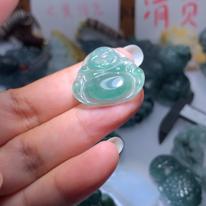 翡翠颈饰未镶嵌保真天然A货翡翠