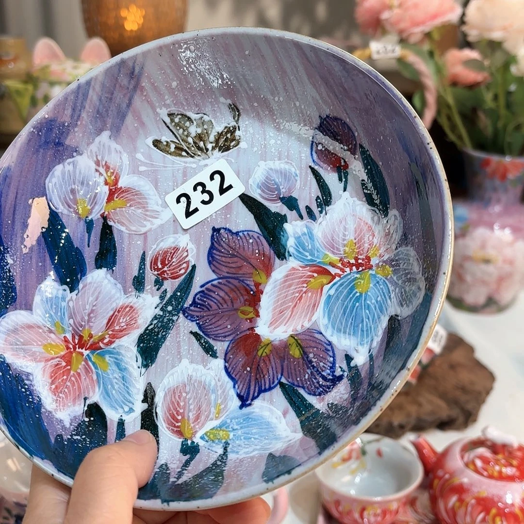 景德镇手绘高温釉下彩陶瓷茶具