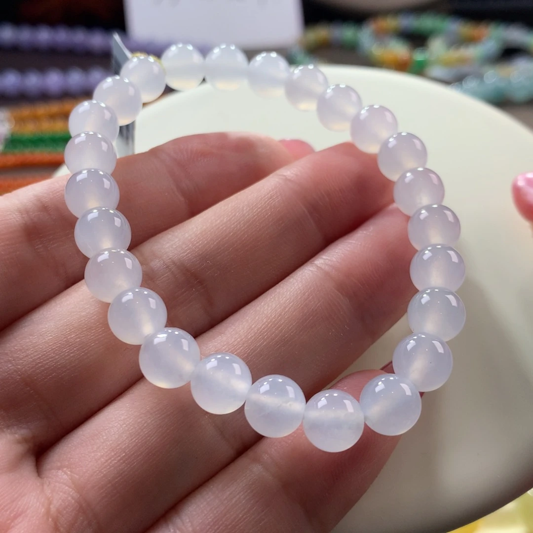 翡翠手链未镶嵌翡翠冰底白月光卡7+