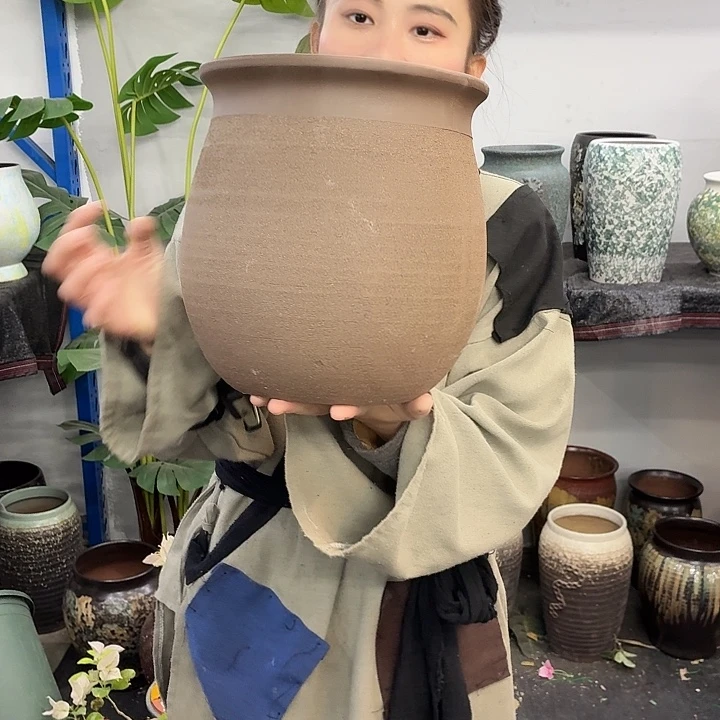 22×25 -粗陶花盆有孔-买买买