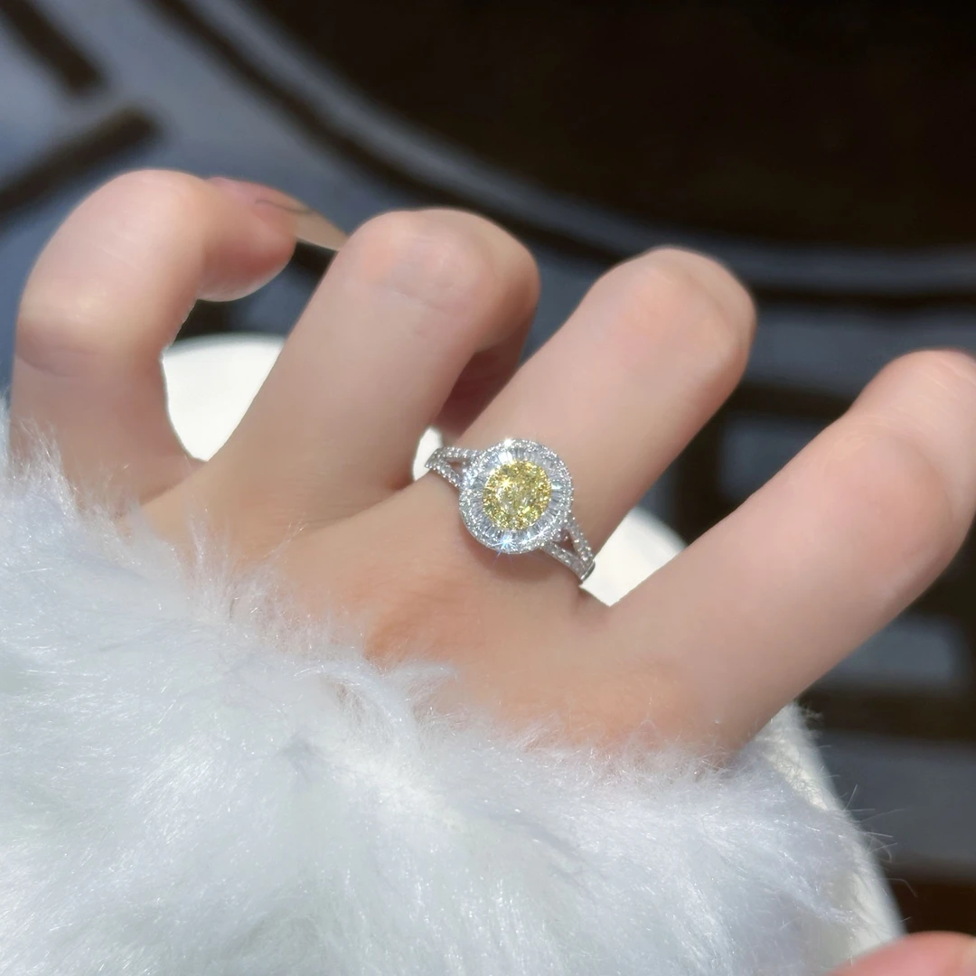 【六言精选】ZSJZ02059黄钻星盘圆镶戒指