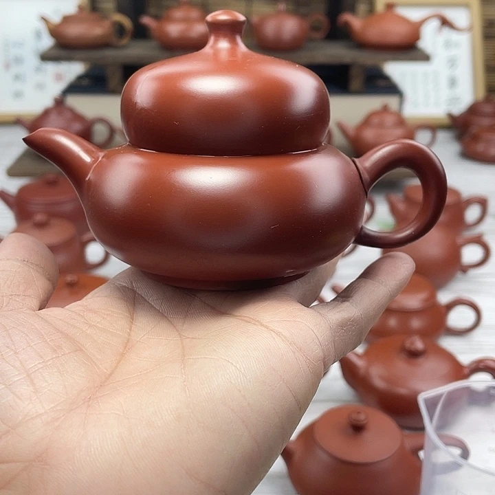 起*?潮州朱泥手拉壶葫芦壶