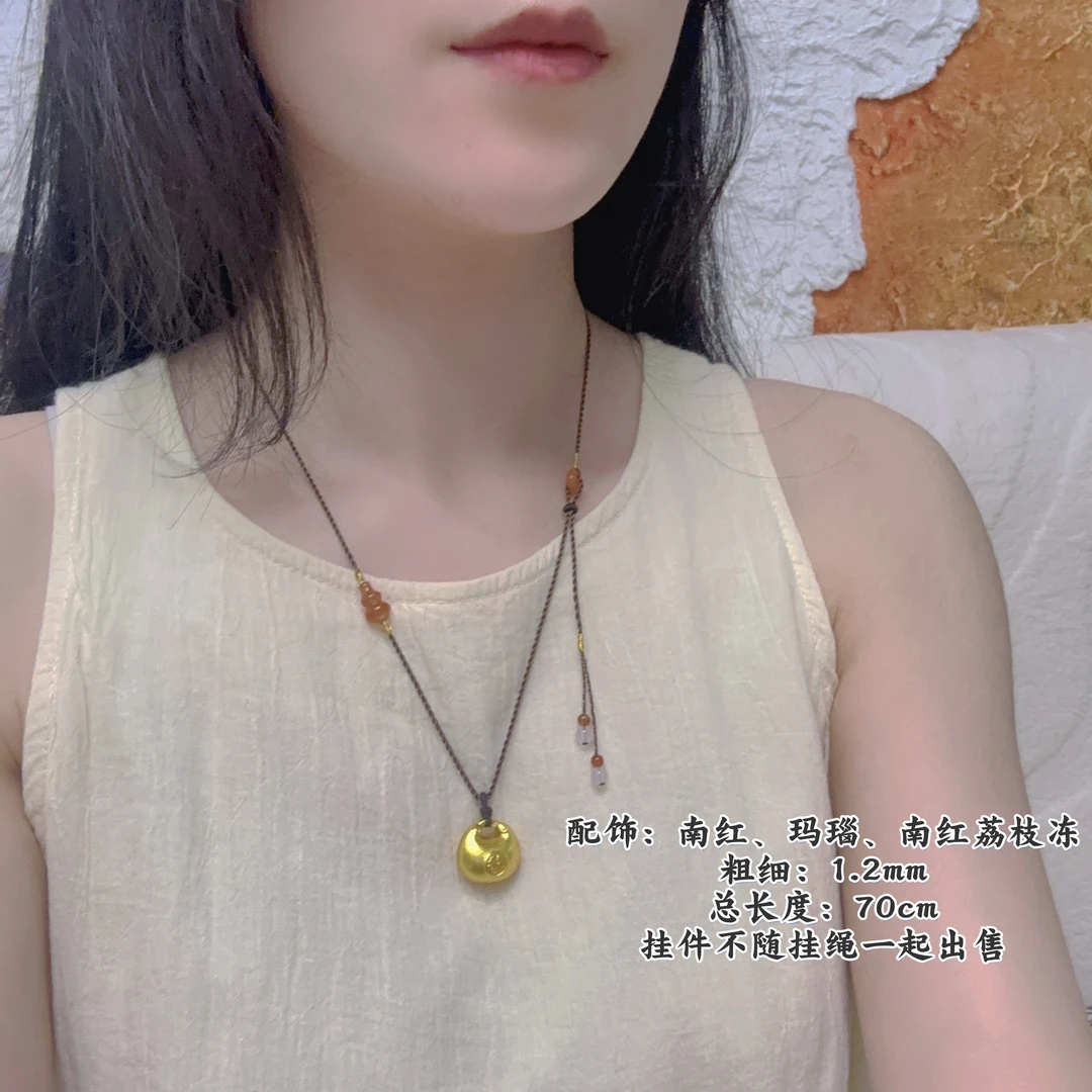 葫芦玉石项链绳毛衣链长度个性百搭