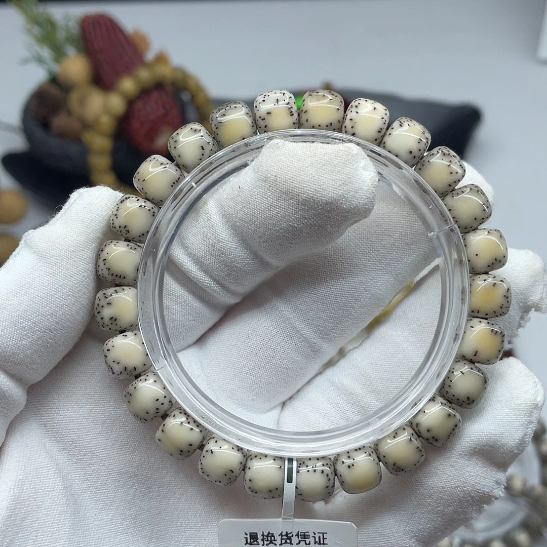 手串星月菩提9*8古瓷侧留白小细星x12