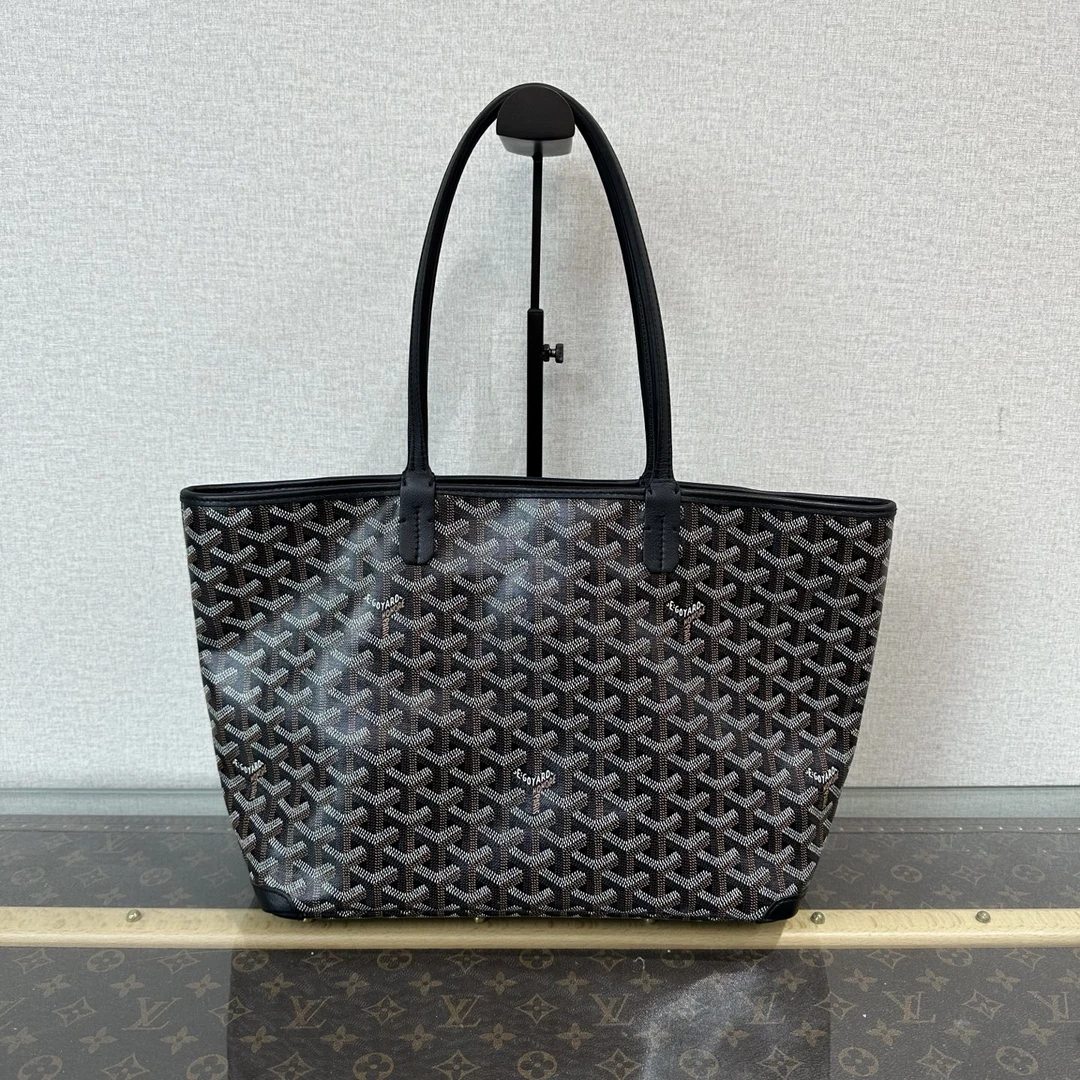 95新 Gaoy/戈雅 黑色Y字满印托特购物袋 08243