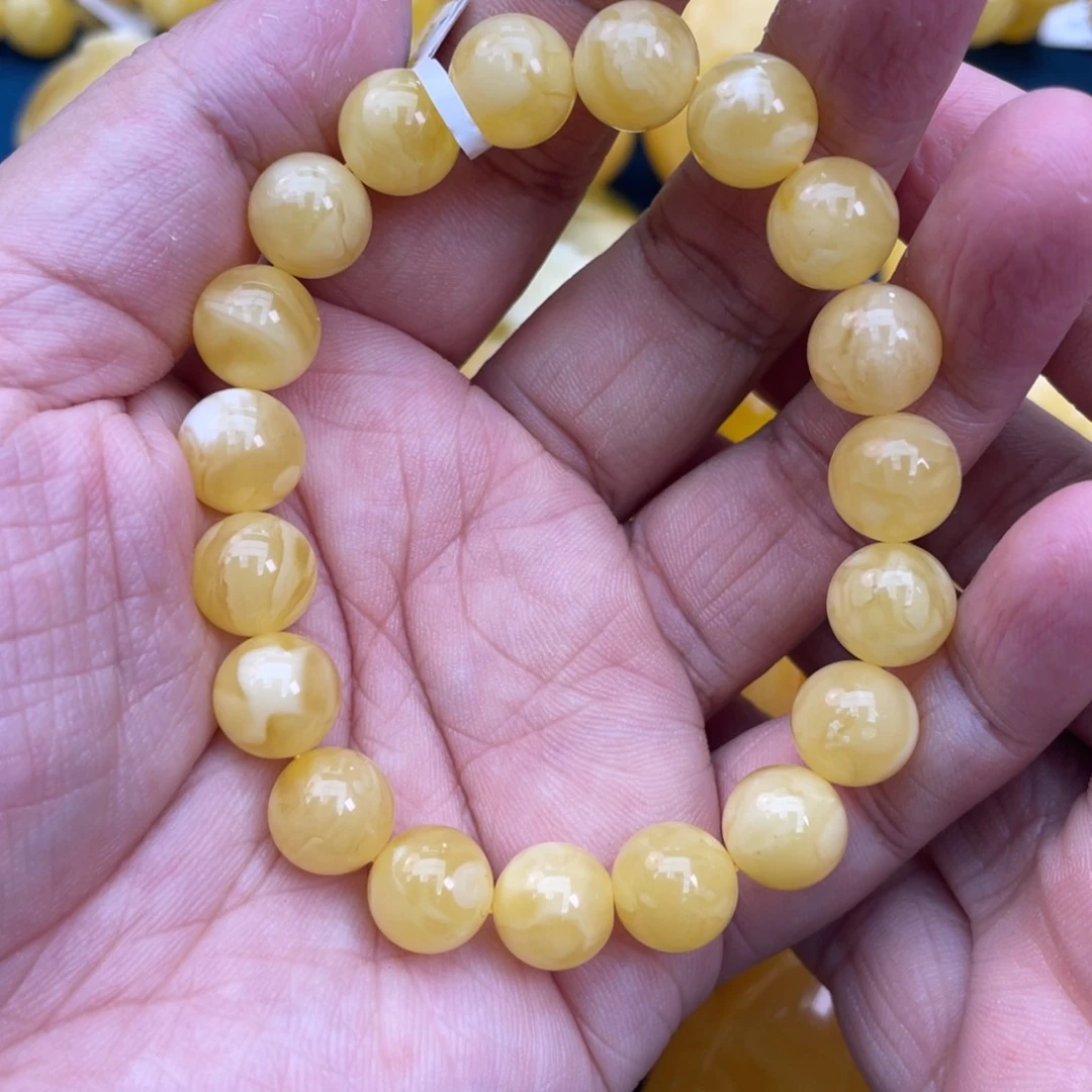 琥珀裸石未镶嵌琥珀蜜蜡10m m